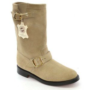 AYAKAbi Beige Suede Engineer Boots 6 M England